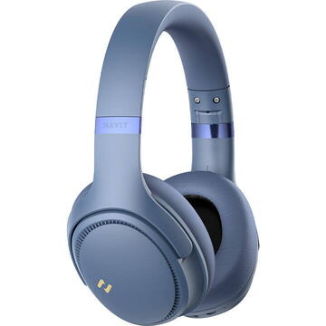 HAVIT Casti over-ear H630BT PRO, Wireless, BT 5.3, 50h, USB-C, Albastru