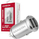 AXAGON Smart 5V Dual USB 2,4A + 2,4A, 24W, Gri, Aluminiu