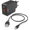 Fast Charger with Micro-USB Charging Cable, Qualcomm®, 19.5 W, 1.5 m, black