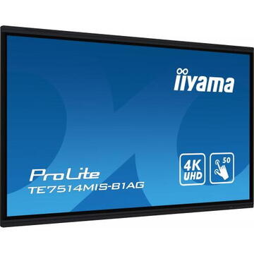 Monitor LED Iiyama TE7514MIS-B1AG  16:9 M-Touch 4xHDMI+USB , Negru