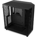NZXT H6 FLOW Compact Dual-Chamber, Mid-Tower, Negru