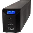 Ted Electric Line Interactive cu stabilizator 3 iesiri schuko, 3100VA / 1800W LCD
