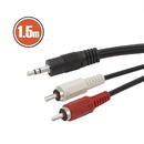 GLOBIZ Cablu RCA / JACKfisa 2 x RCA-fisa 3,5 st JACK1,5 m