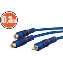 Cablu RCAfisa 1 x RCA-soclu 2 x RCA0,3 m