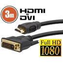 Cablu DVI-D / HDMI • 3 mcu conectoare placate cu aur
