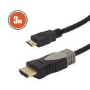 GLOBIZ Cablu mini HDMI • 3 mcu conectoare placate cu aur