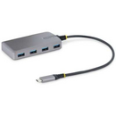 StarTech.com 4-Port USB-C Hub, USB 3.0 5Gbps, Bus Powered, USB Type-C to 4x USB-A Hub with Optional Auxiliary Power Input, Portable Desktop/Laptop USB Hub with 1ft (30cm) Attached Cable - USB Expansion Hub (5G4AB-USB-C-HUB) - hub - 4 ports