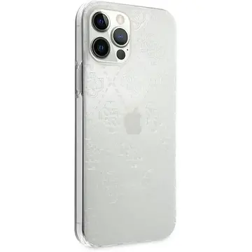 Husa Guess GUHCP12L3D4GTR iPhone 12 Pro Max 6.7&quot; transparent hardcase 4G 3D Pattern Collection