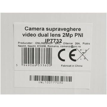 Camera de supraveghere Camera supraveghere video dual lens 2Mp PNI IP7732