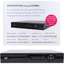 DVR/NVR PNI House AHD880, 8 canale analogice 4K-N sau 8 canale IP 5MP, H265+, intrare audio, iesire audio, USB2.0, 2 x SATA max 8TB