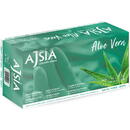 AJSIA Manusi latex AJSIA Aloe Vera, unica folosinta, nepudrate, 0.16mm, 100 buc/cutie - verzi - marime M