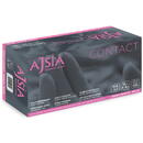 AJSIA Manusi latex AJSIA Contact, unica folosinta, nepudrate, 0.11mm, 100 buc/cutie - albe - marime L