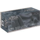 AJSIA Manusi nitril AJSIA Black, unica folosinta, nepudrate, 0.13mm, 100 buc/cutie - negre - marime L