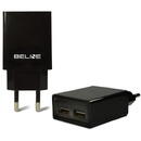 Beline Travel charger 2xUSB 2A black