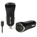 Beline Car charger 2xUSB + USB-C 2,1A black