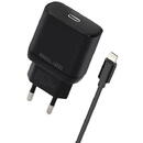 Charger 30W USB-C + lightning, black cable
