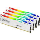Kingston Kit Memorie Fury Beast RGB Intel XMP 3.0, 128GB, DDR5-5200MHz, CL40, Quad Channel, Alb