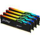Kingston Kit Memorie Fury Beast RGB Intel XMP 3.0, 64GB, DDR5-5600MHz, CL40, Quad Channel, Negru
