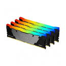 Kit Memorie Fury Renegade RGB Intel XMP 2.0, 128GB, DDR4-3200MHz, CL16, Quad Channel, Negru