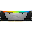 Kingston Kit Memorie FURY RGB Intel XMP 2.0, 64GB, DDR4-3200MHz, CL16, Quad Channel, Negru