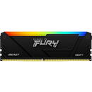 Kingston Kit Memorie Fury Beast RGB Intel XMP 2.0, 64GB, DDR4-2666, CL16, Quad Channel, Negru