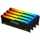 Kingston Kit Memorie Fury Beast RGB Intel XMP 2.0, 128GB, DDR4-2666, CL16, Quad Channel, Negru