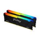 Kingston Kit Memorie Fury Beast RGB Intel XMP 2.0, 32GB, DDR4-2666, CL16, Dual Channel, Negru
