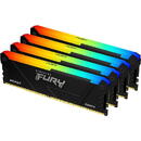 Kingston Kit Memorie Fury Beast RGB Intel XMP 2.0, 64GB, DDR4-3200MHz, CL16, Quad Channel, Negru