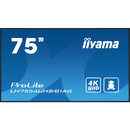 Iiyama LH7554UHS-B1AG 75inch 4K UHD  3840x2160 pixeli Negru