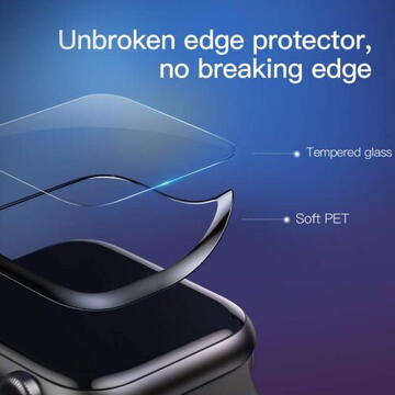 Baseus iWatch 0.23 mm curved-screen T-Glass screen crack-resistant edges 42 mm Black (SGAPWA4-D01)