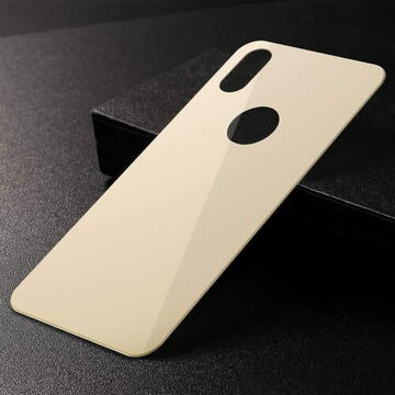 Husa Baseus iPhone Xs Max 0.3 mm Full coverage curved T-Glass rear Protector Gold (SGAPIPH65-BM0V)