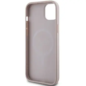 Husa Guess MagSafe 4G Collection Leather Metal Logo pentru iPhone 15/14/13 (6.1") – Roz