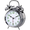Hama Alarm Clock Nostalgy, silver fluorescent        186326