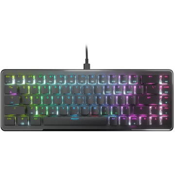 Tastatura Roccat Vulcan II Mini Aimo, RGB, Cu fir, USB, Layout US, Negru