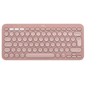 Tastatura Logitech Pebble Keys 2 K380s, Fara fir, Bluetooth, Layout US, Roz