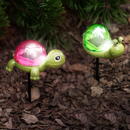 Generic Lampă solară broască țestoasă, flamingo, melc - LED alb - 10 x 6 x 15 cm