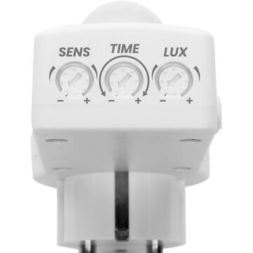Delight Priză senzor de mișcare - 120° - max 10 m - max 1200W - IP20 - alb