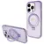 Husa Guess Ring Stand Script Glitter MagSafe case for iPhone 13 Pro Max - purple