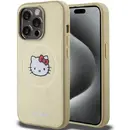 Leather Kitty Head MagSafe case for iPhone 13 Pro Max - gold