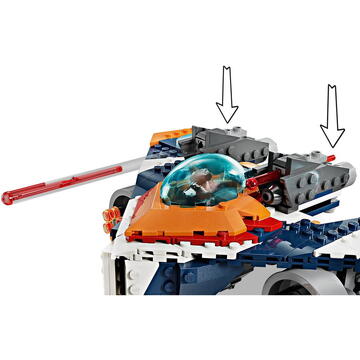 Set Lego Super Heroes - Avionul de lupta al lui Rocket vs Ronan, 290 piese