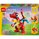 LEGO Ser LEGO - Creator 3 in 1, Dragon rosu, 149 piese
