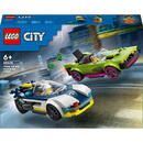 LEGO Set LEGO - City, Urmarire cu masina de politie si masina puternica, 213 piese