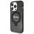 Husa Guess Ring Stand Script Glitter MagSafe case for iPhone 14 Pro Max - black