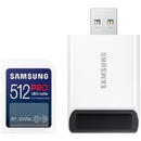 Samsung PRO Ultimate 512GB, Class 10, UHS-I U3, V30 + Adaptor USB