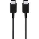 Cablu de Date Fast Charging, 2x Type-C, 3A, 1m - Samsung (EP-DN980BBE) - Black (Bulk Packing)