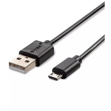 V-Tac CABLU MICRO USB 1M PEARL EDITON - NEGRU