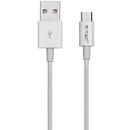 V-Tac CABLU MICRO USB 1M SILVER EDITON - ALB