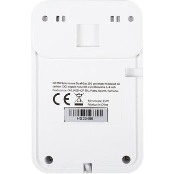 Kit PNI Safe House Dual Gas 250 cu 2 senzori si 2 electrovalve 3/4 inch, 85dB, alb