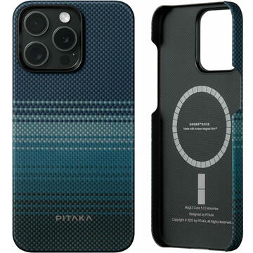Husa Husa de protectie Pitaka MagEZ Case 5, 1500D, pentru iPhone 15 Pro Max, compatibila MagSafe Moonrise