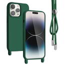 Lemontti Husa Silicon cu Snur iPhone 13 Pro Verde (protectie 360°, material fin, captusit cu microfibra)